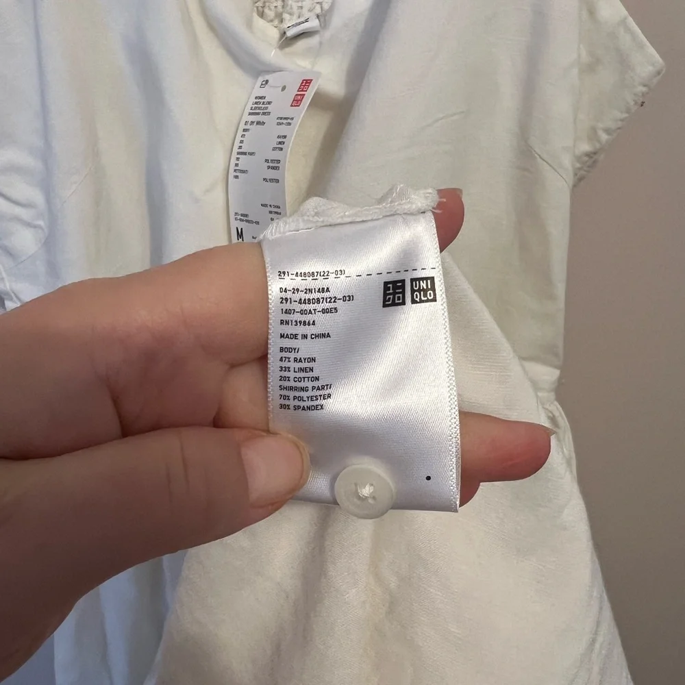 Uniqlo Women's White Midi Dress - Picture 3 of 8